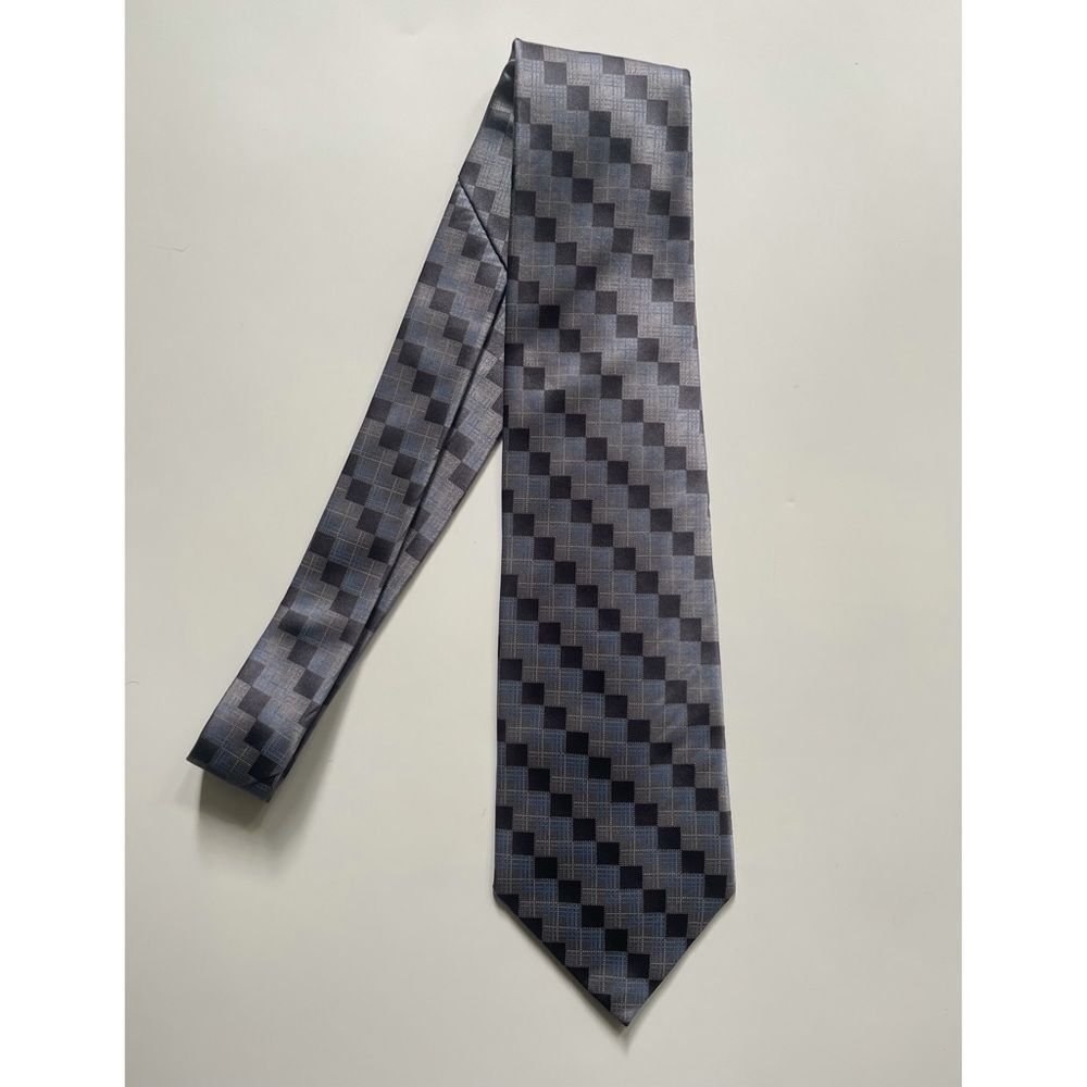 2/$25⚡️Arrow Blue/Gray 100% Silk Print Necktie 👔